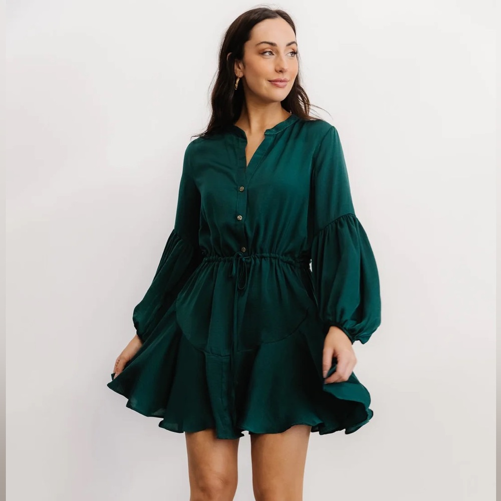 Garland Mini Dress | Dark Green - XL Baltic Born